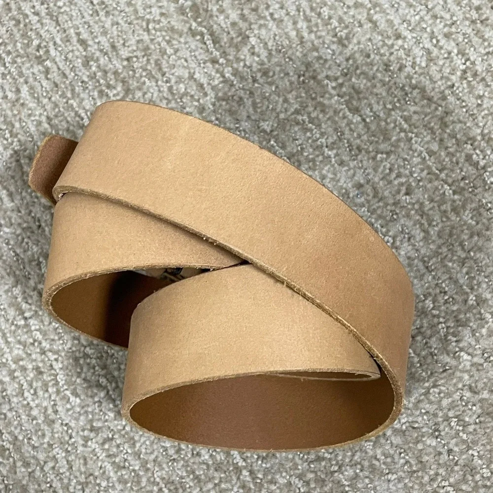 Lucky Brand Leather Belt Mens 40‎ Tan BKM00009 Rugged Americana Heritage Style